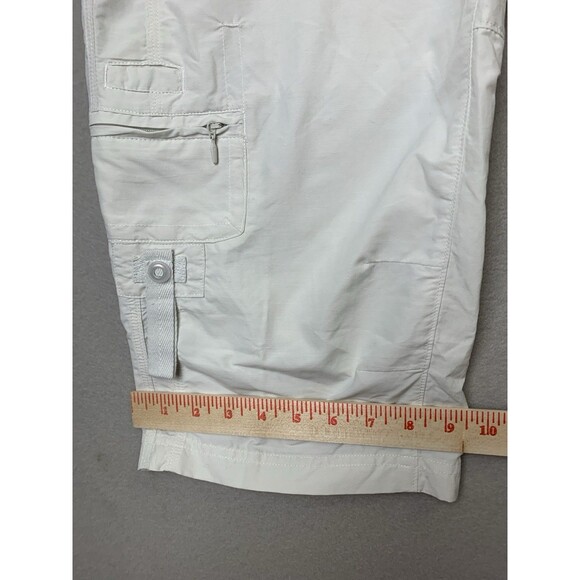 Columbia Royal Trek Knee Pant Women Sz 12 Beige Titanium UPF 50 Low Rise Active - Picture 10 of 12